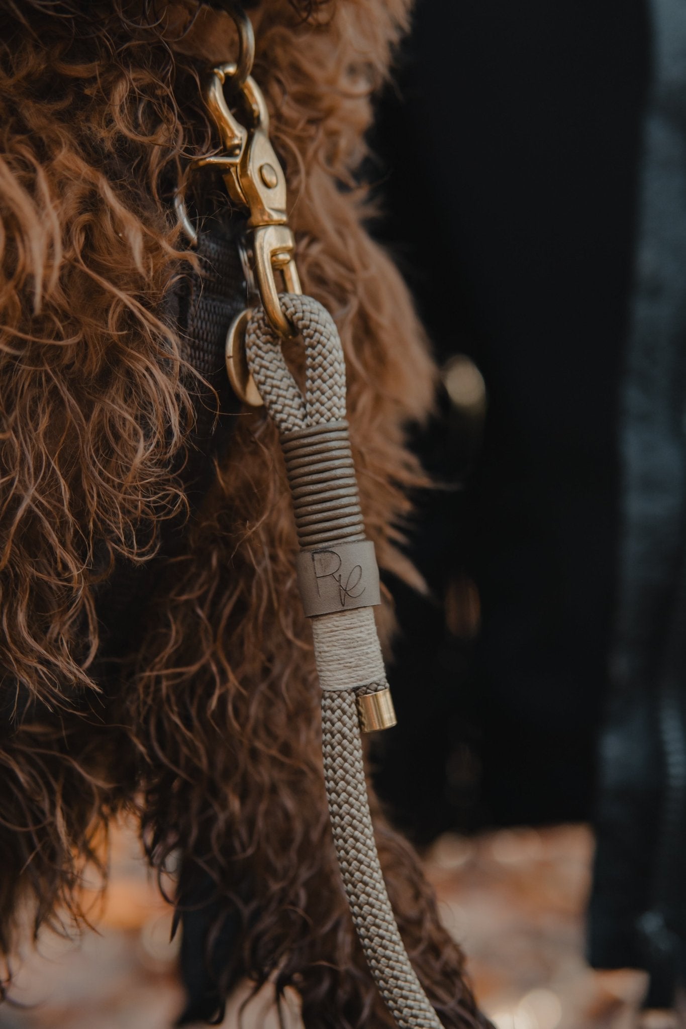 2 - fach - verstellbare Umhängeleine aus Tauseil | BOHO CHIC - RudisRudel