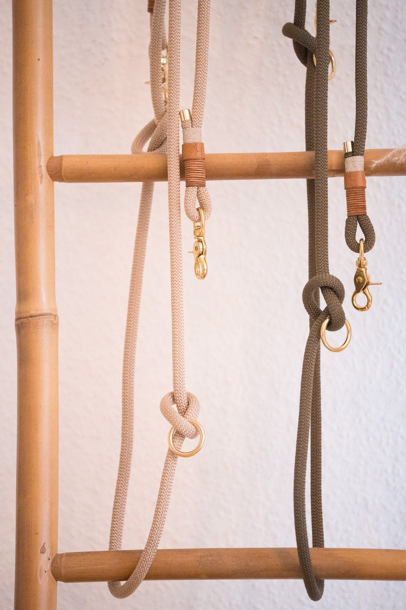2 - fach - verstellbare Umhängeleine aus Tauseil | BOHO CHIC - RudisRudel