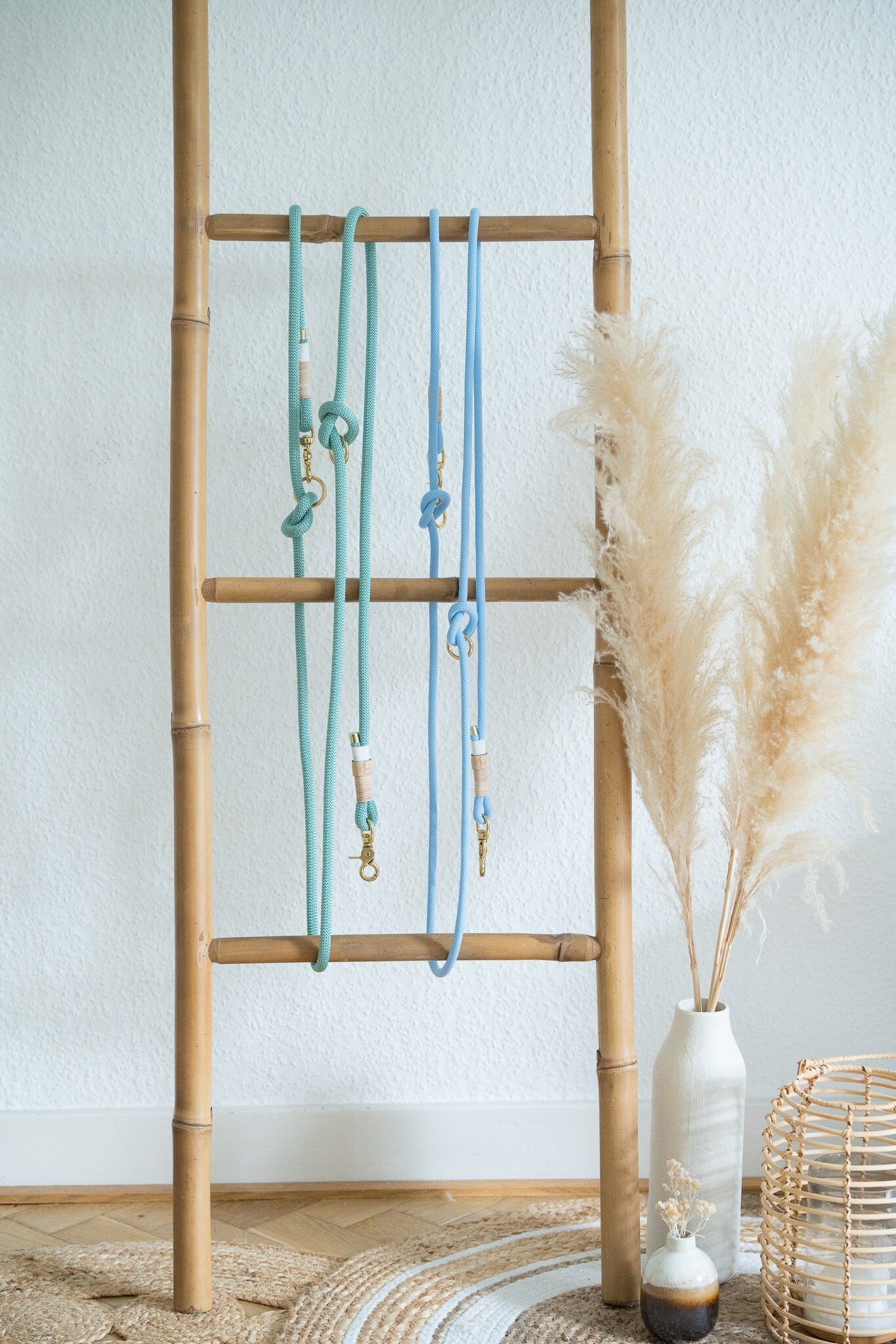 2 - fach - verstellbare Umhängeleine aus Tauseil | PASTEL DREAMS - RudisRudel