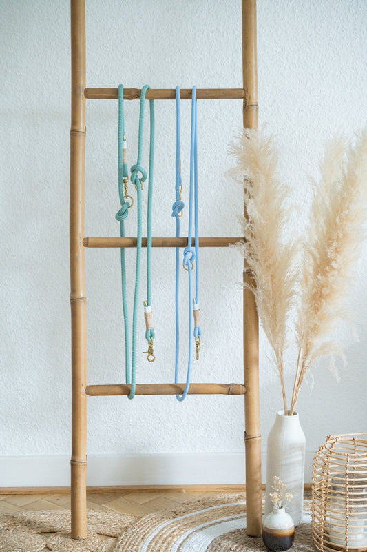 2 - fach - verstellbare Umhängeleine aus Tauseil | PASTEL DREAMS - RudisRudel