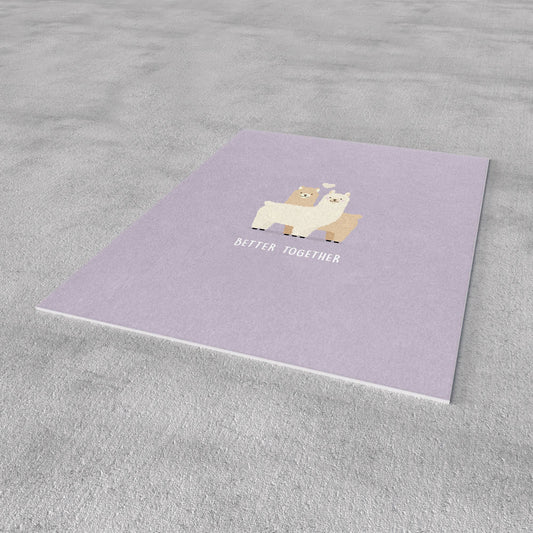 Better together - Alpaka | Postkarte