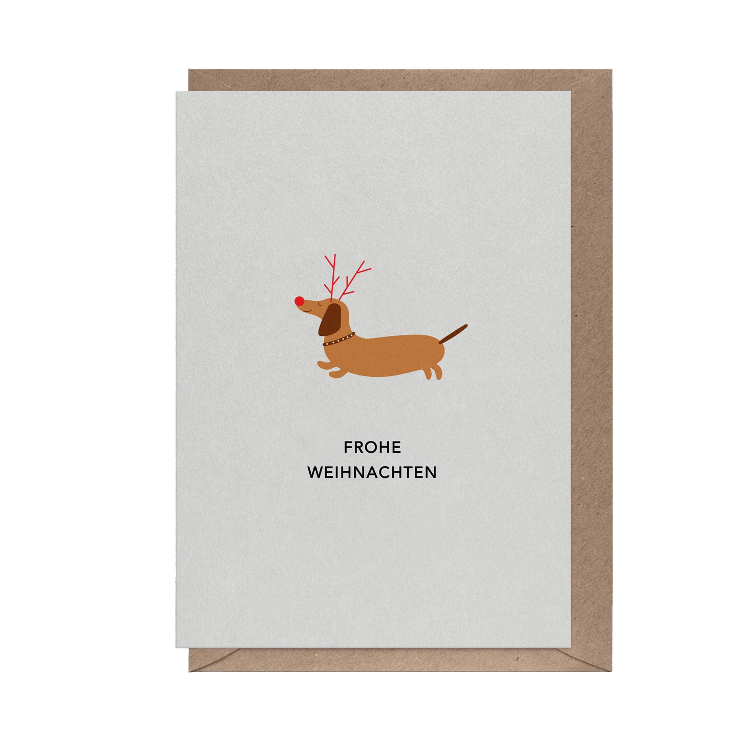 Frohe Weihnachten - Dackel | Klappkarte