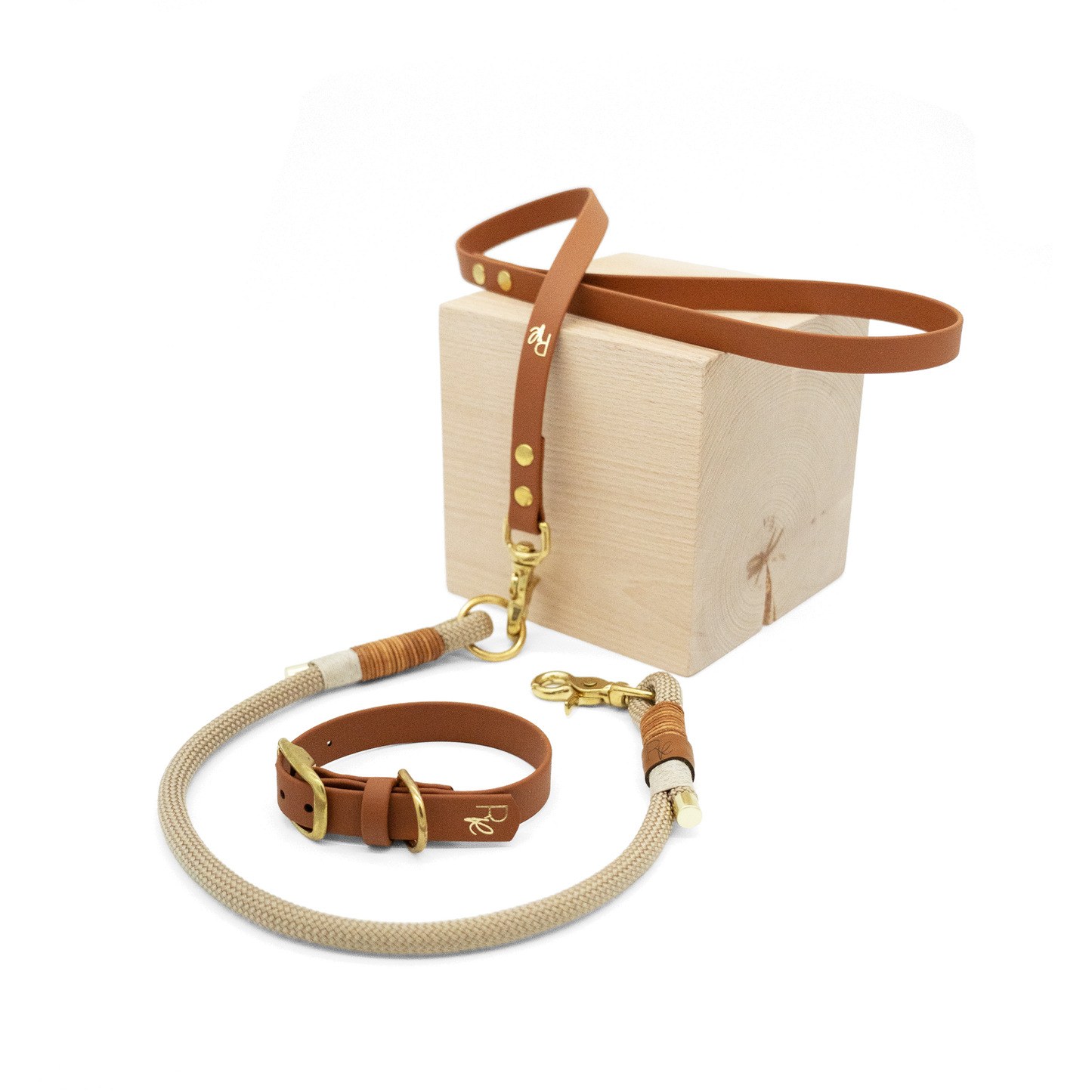 Mix & Match Set | Handschlaufe + Halsband Biothane & Unterteil Tauseil | BOHO CHIC