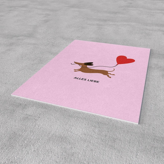 Alles Liebe - Dackel | Postkarte - RudisRudel