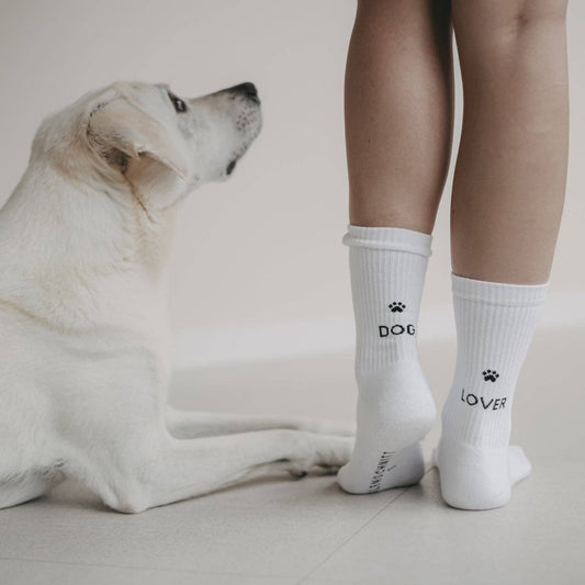 DOG LOVER | Socken weiß - RudisRudel