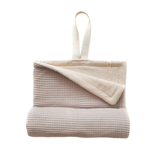 DRY | 2in1 Plaid | Decke + Pfotenhandtuch beige - RudisRudel
