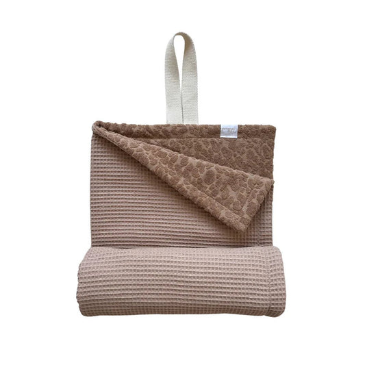DRY | 2in1 Plaid | Decke + Pfotenhandtuch mocca mousse leo - RudisRudel