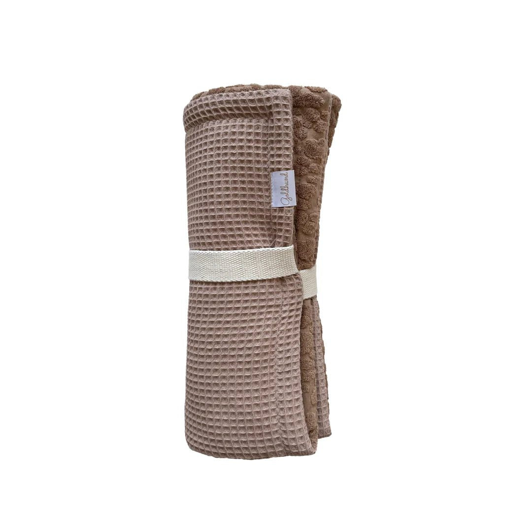 DRY | 2in1 Plaid | Decke + Pfotenhandtuch mocca mousse leo - RudisRudel