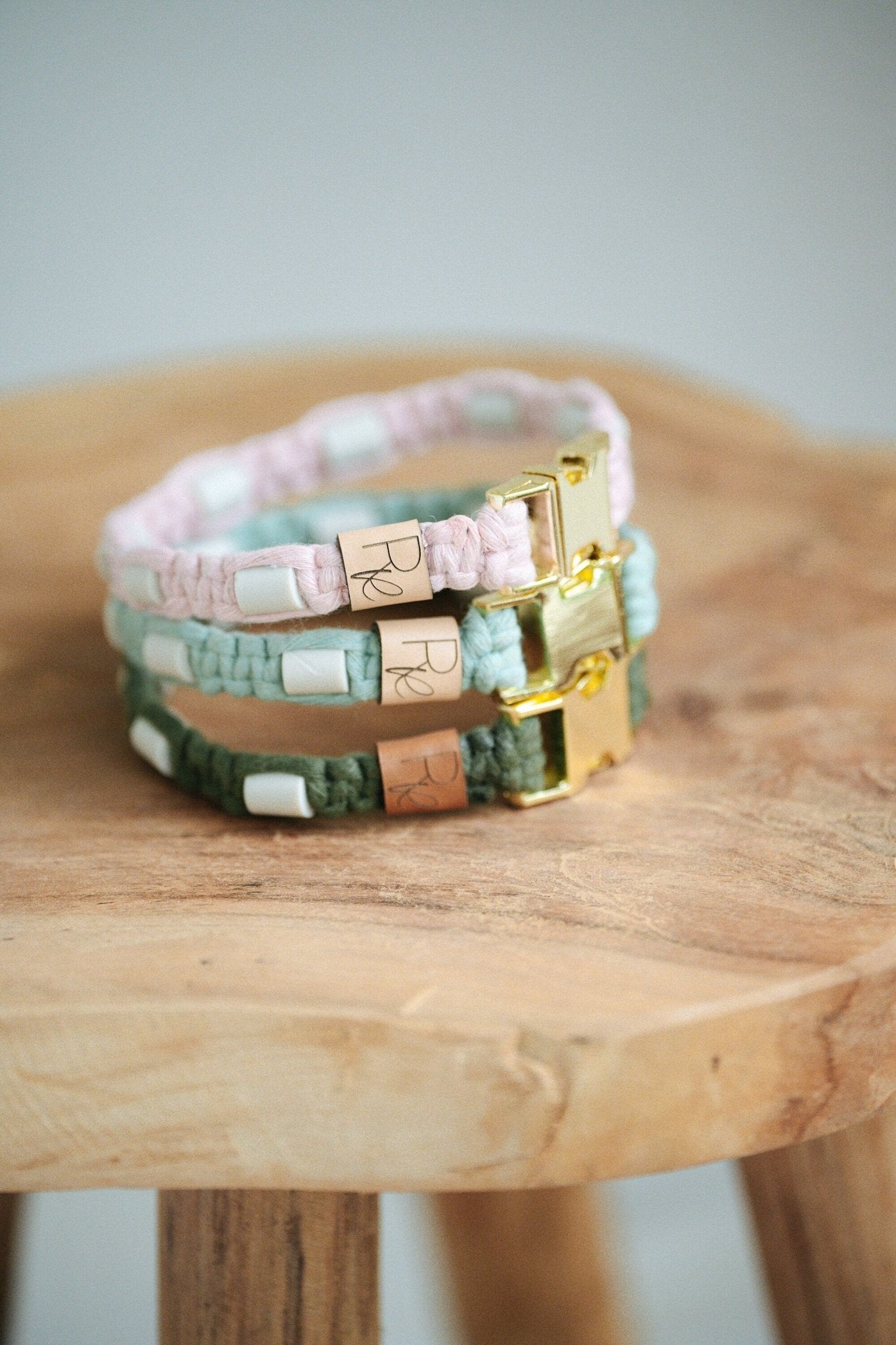 EM - Keramik - Halsband aus Makramee | PASTEL DREAMS - RudisRudel