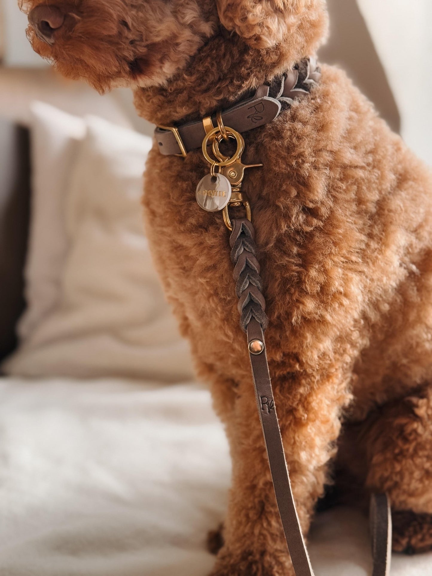Geflochtenes Halsband aus Fettleder | BOHO CHIC - RudisRudel