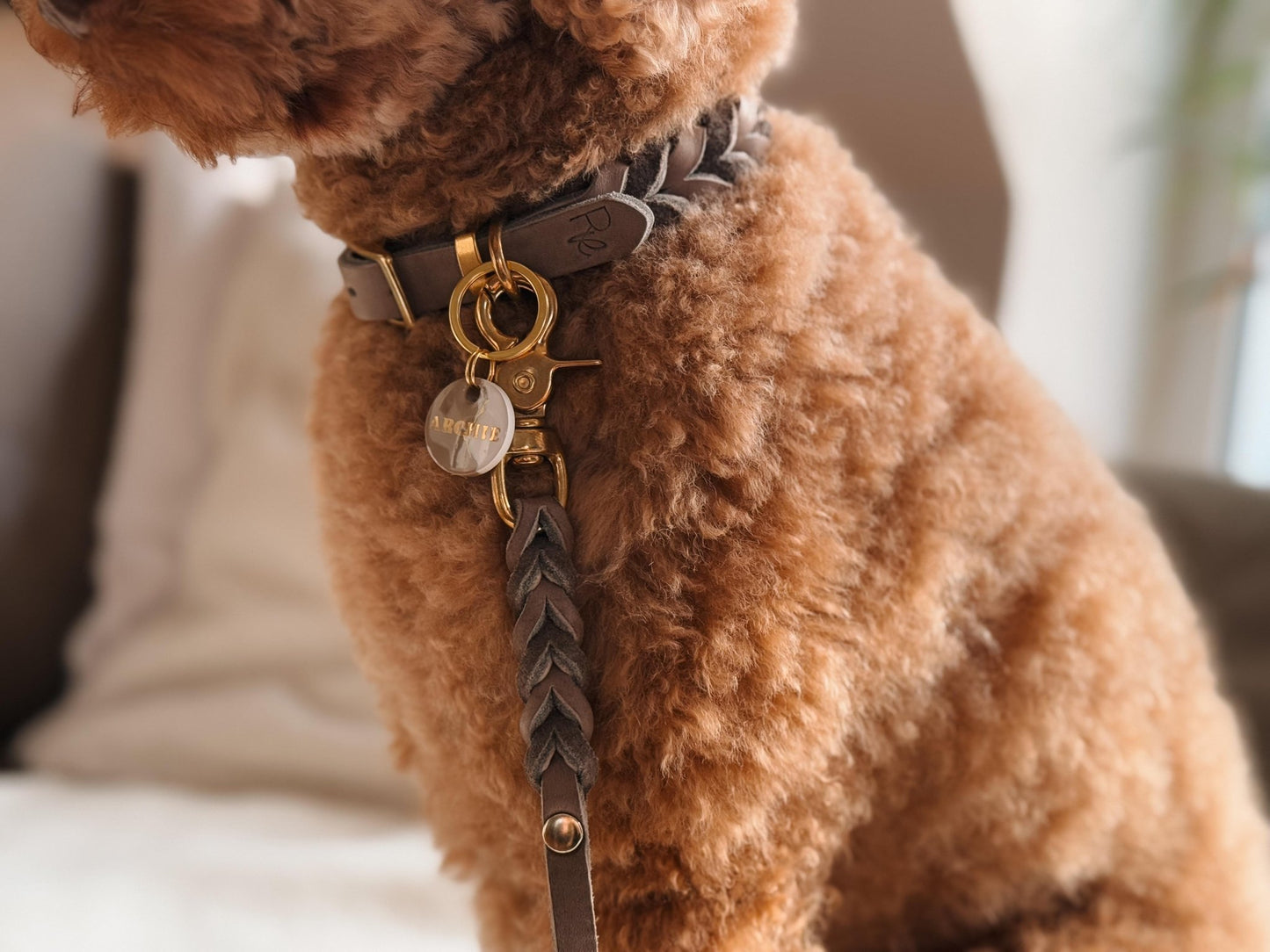 Geflochtenes Halsband aus Fettleder | BOHO CHIC - RudisRudel