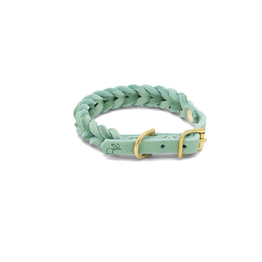 Geflochtenes Mini - Halsband aus Fettleder | PASTEL DREAMS - RudisRudel