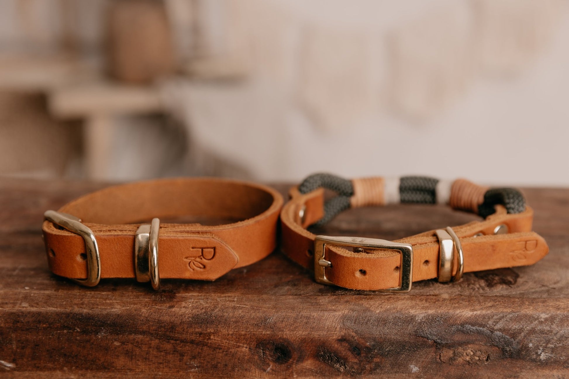 Halsband aus Fettleder | BOHO CHIC - RudisRudel