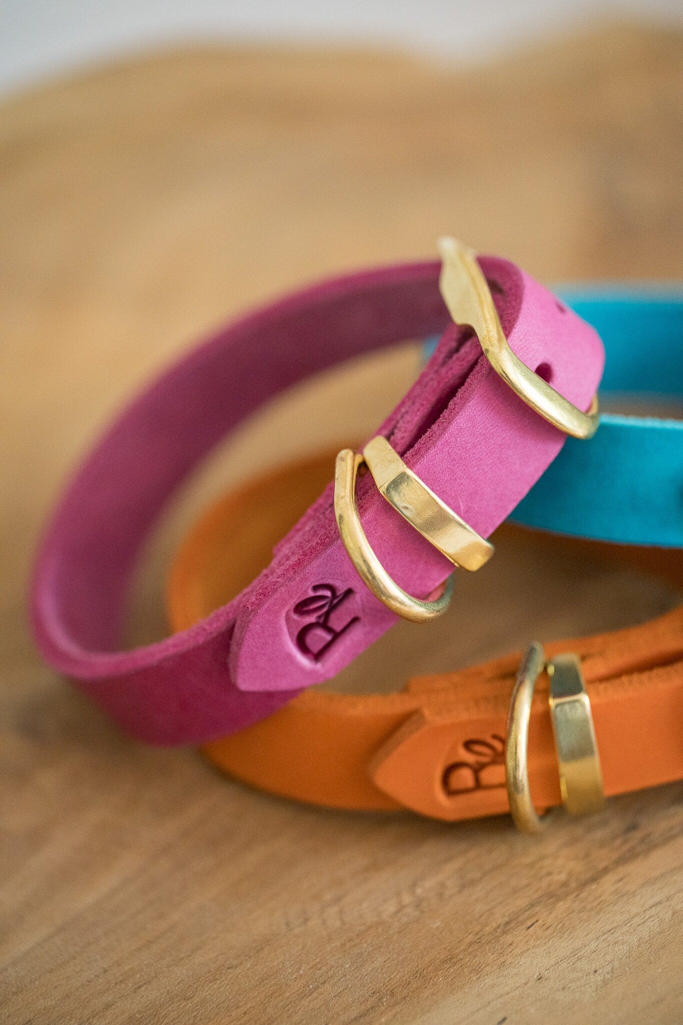 Halsband aus Fettleder | COLOUR CLASH - RudisRudel
