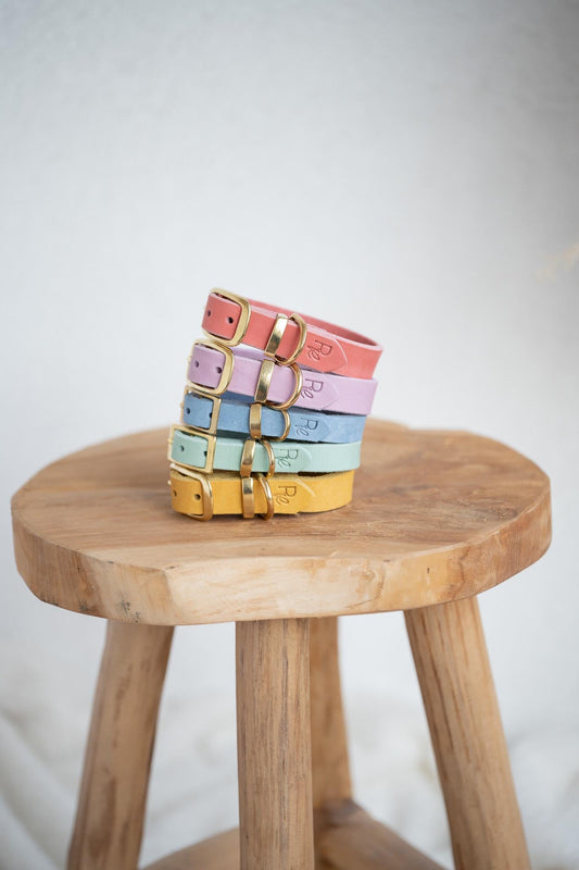 Halsband aus Fettleder | PASTEL DREAMS - RudisRudel