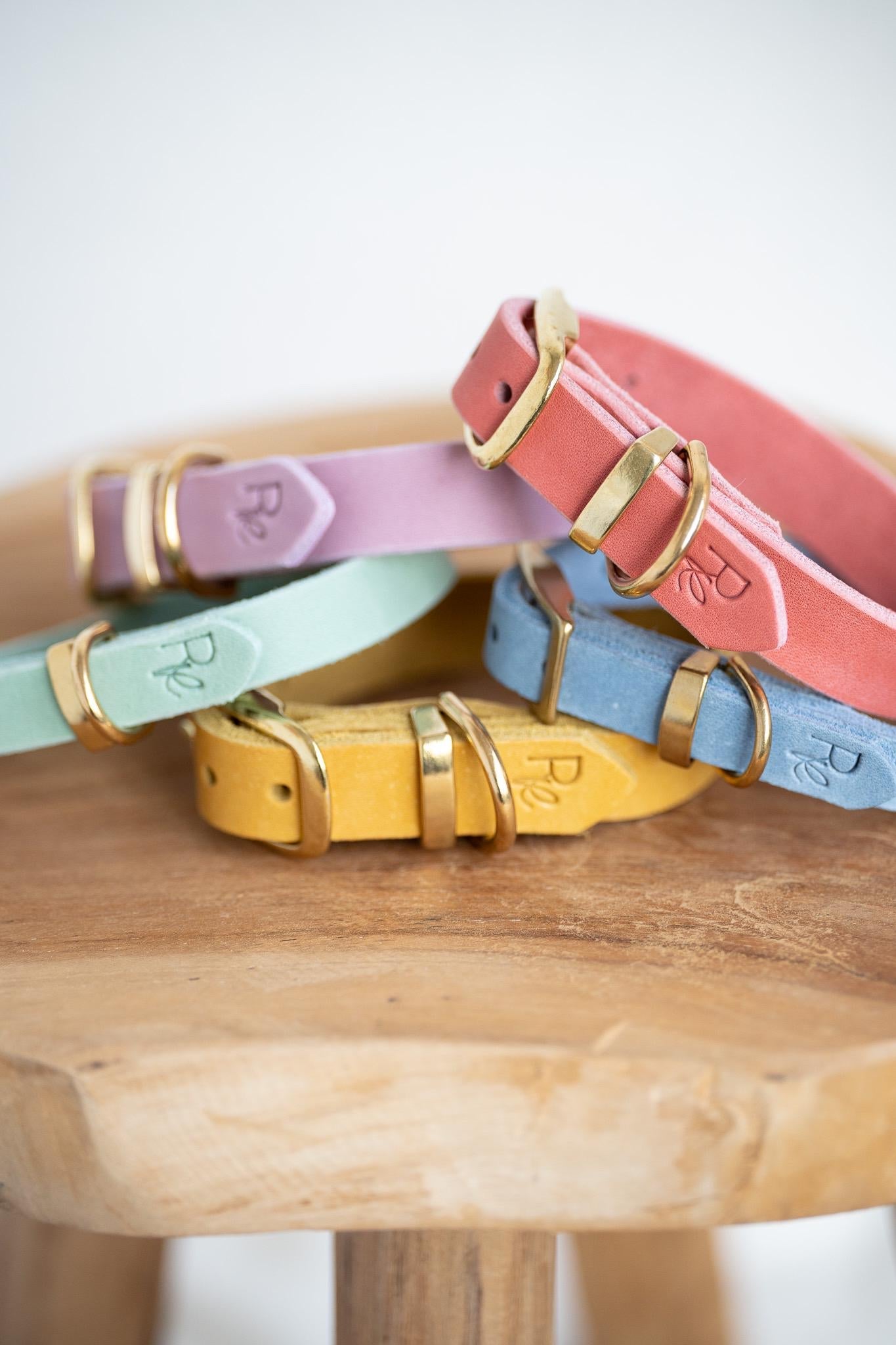 Halsband aus Fettleder | PASTEL DREAMS - RudisRudel