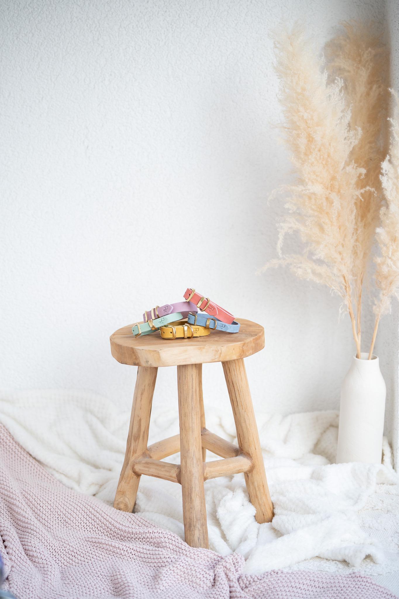 Halsband aus Fettleder | PASTEL DREAMS - RudisRudel