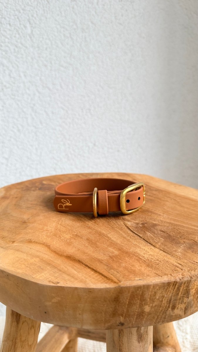 Halsband Biothane 19mm COGNAC HU 25 - RudisRudel