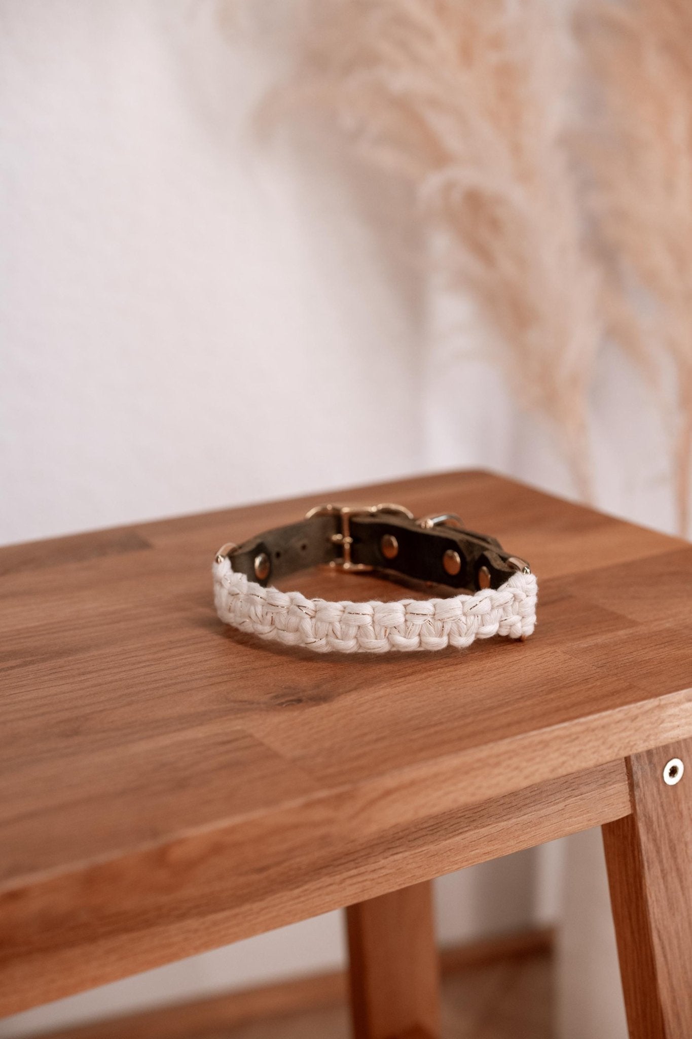 Halsband Makramee x Fettleder | BOHO CHIC - RudisRudel