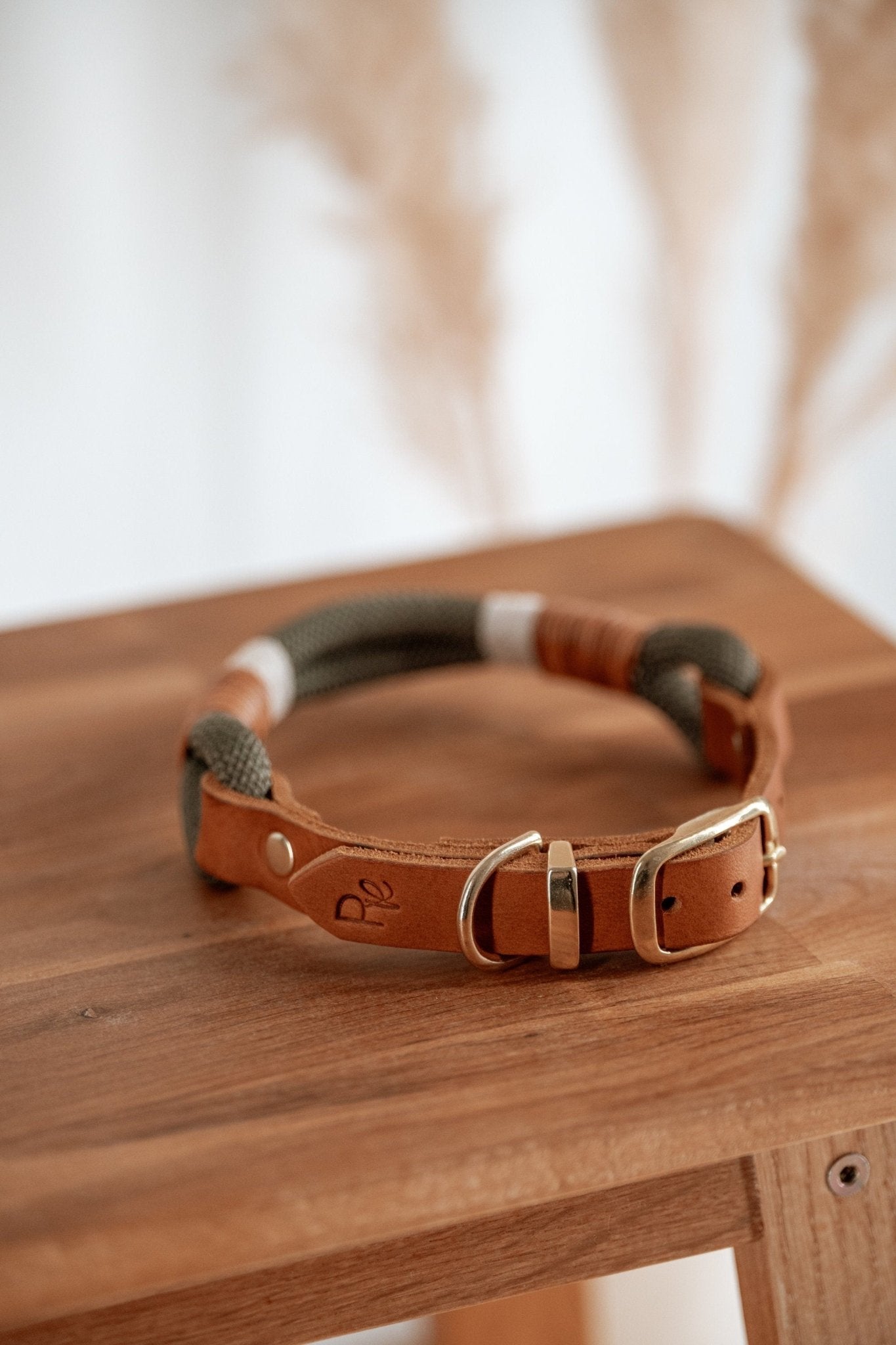 Halsband Tau x Fettleder | BOHO CHIC - RudisRudel
