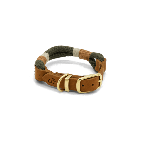 Halsband Tau x Fettleder | BOHO CHIC - RudisRudel
