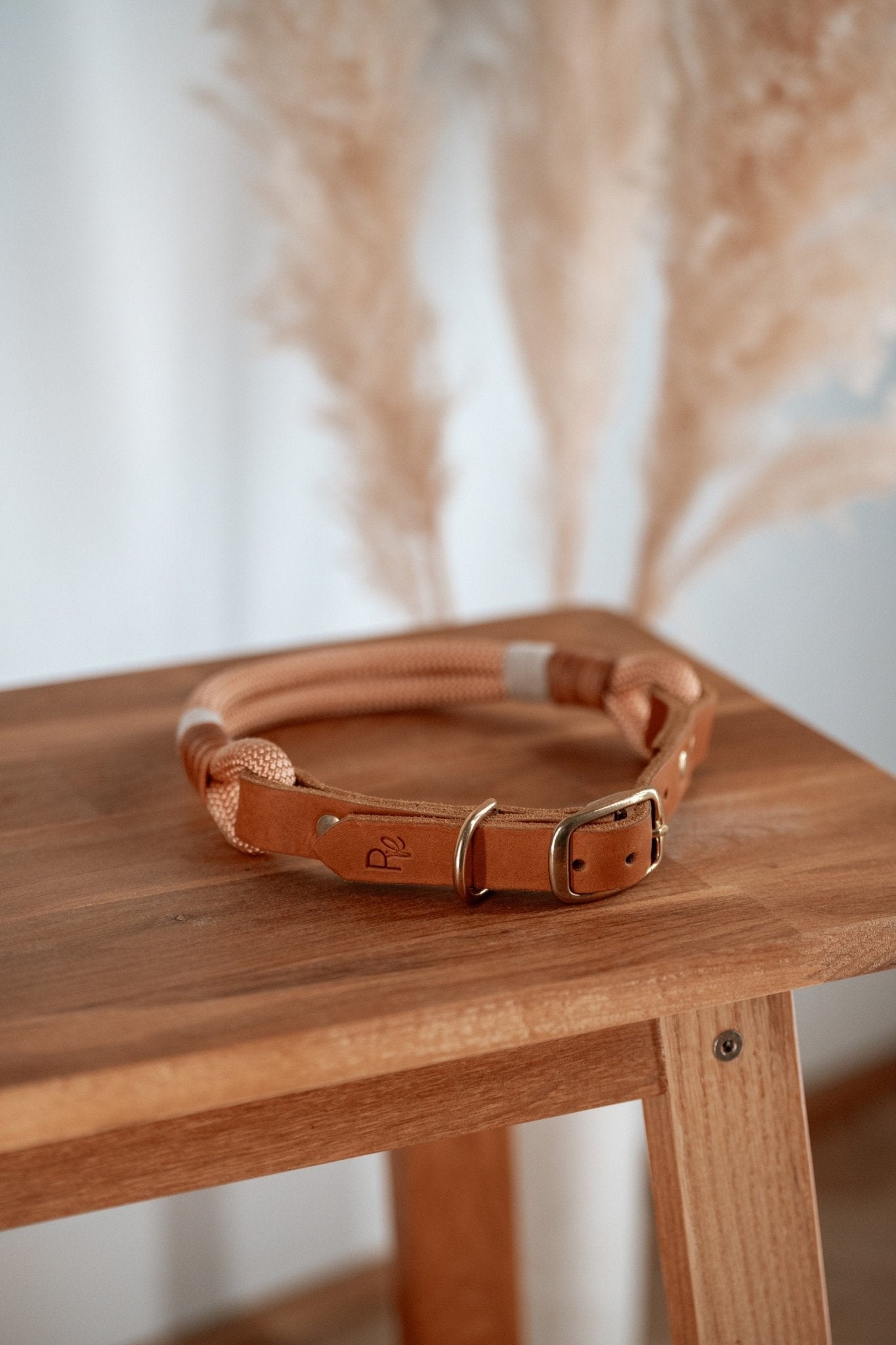 Halsband Tau x Fettleder | BOHO CHIC - RudisRudel