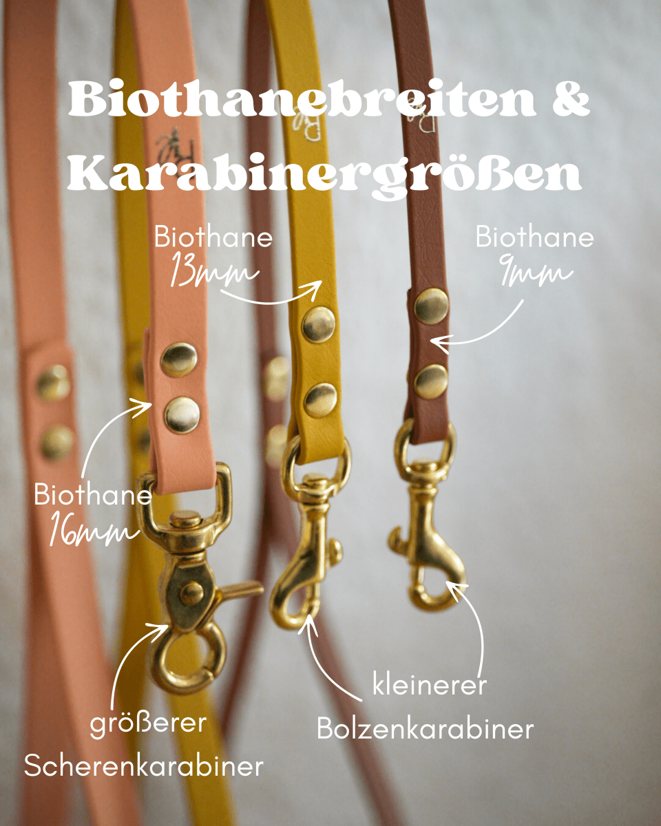 Handschlaufe/Kurzführer aus Biothane 16mm | SONDERFARBE BRAUN - RudisRudel