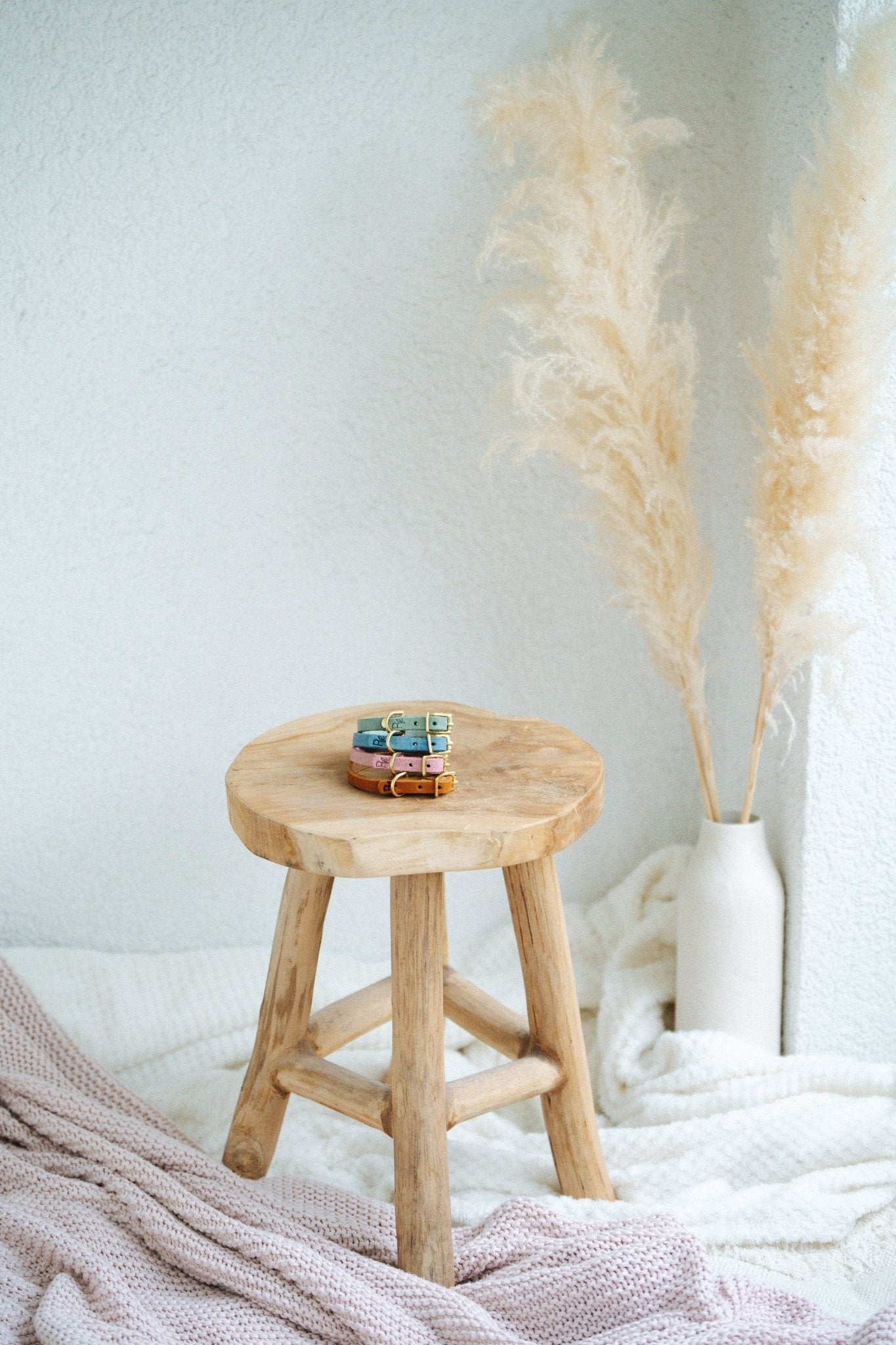 Mini - Halsband aus Fettleder | PASTEL DREAMS - RudisRudel
