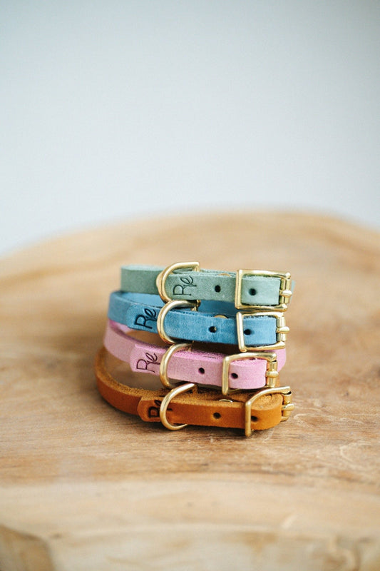 Mini - Halsband aus Fettleder | PASTEL DREAMS - RudisRudel