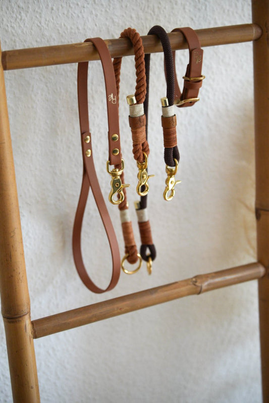 Mix & Match Bundle | 3 - teilige Leine + Biothanehalsband | BOHO CHIC - RudisRudel
