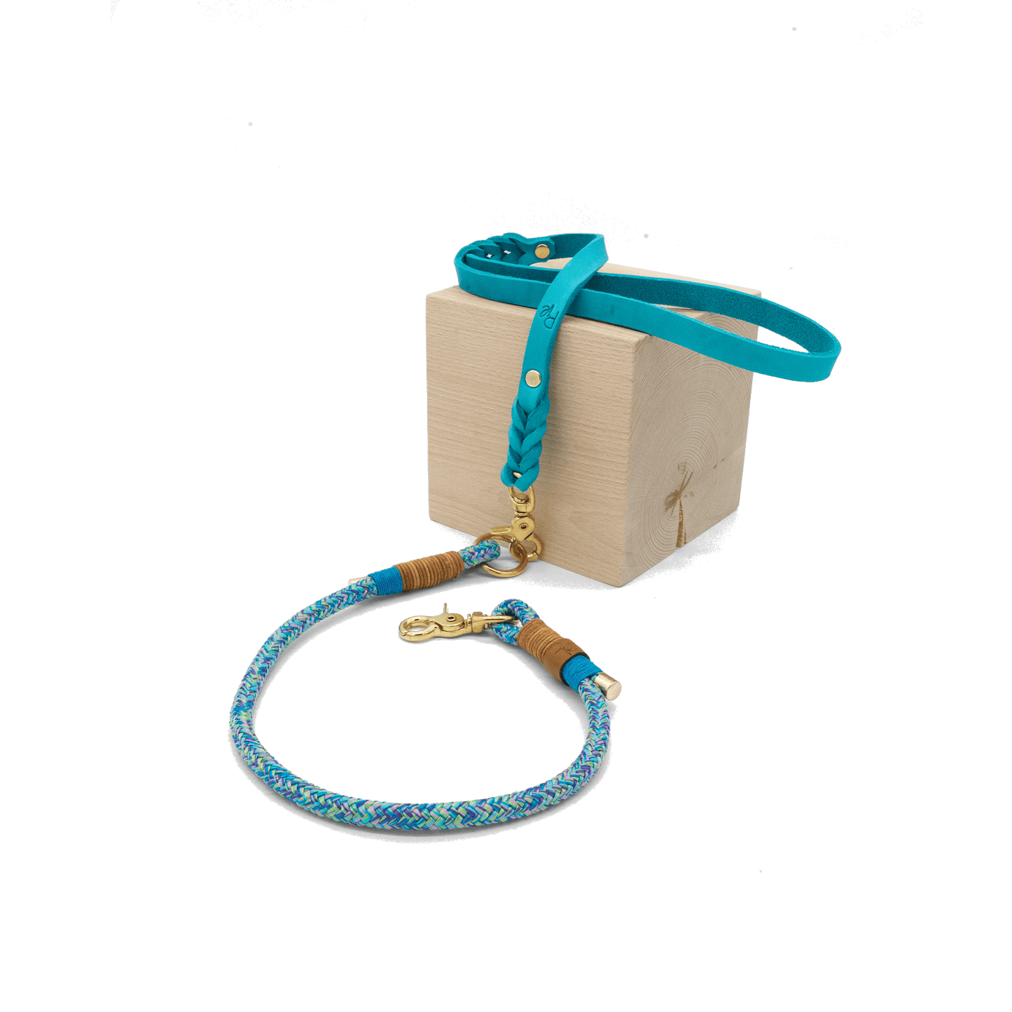Mix & Match Leine | Handschlaufe Fettleder & Unterteil Tauseil | COLOUR CLASH - RudisRudel