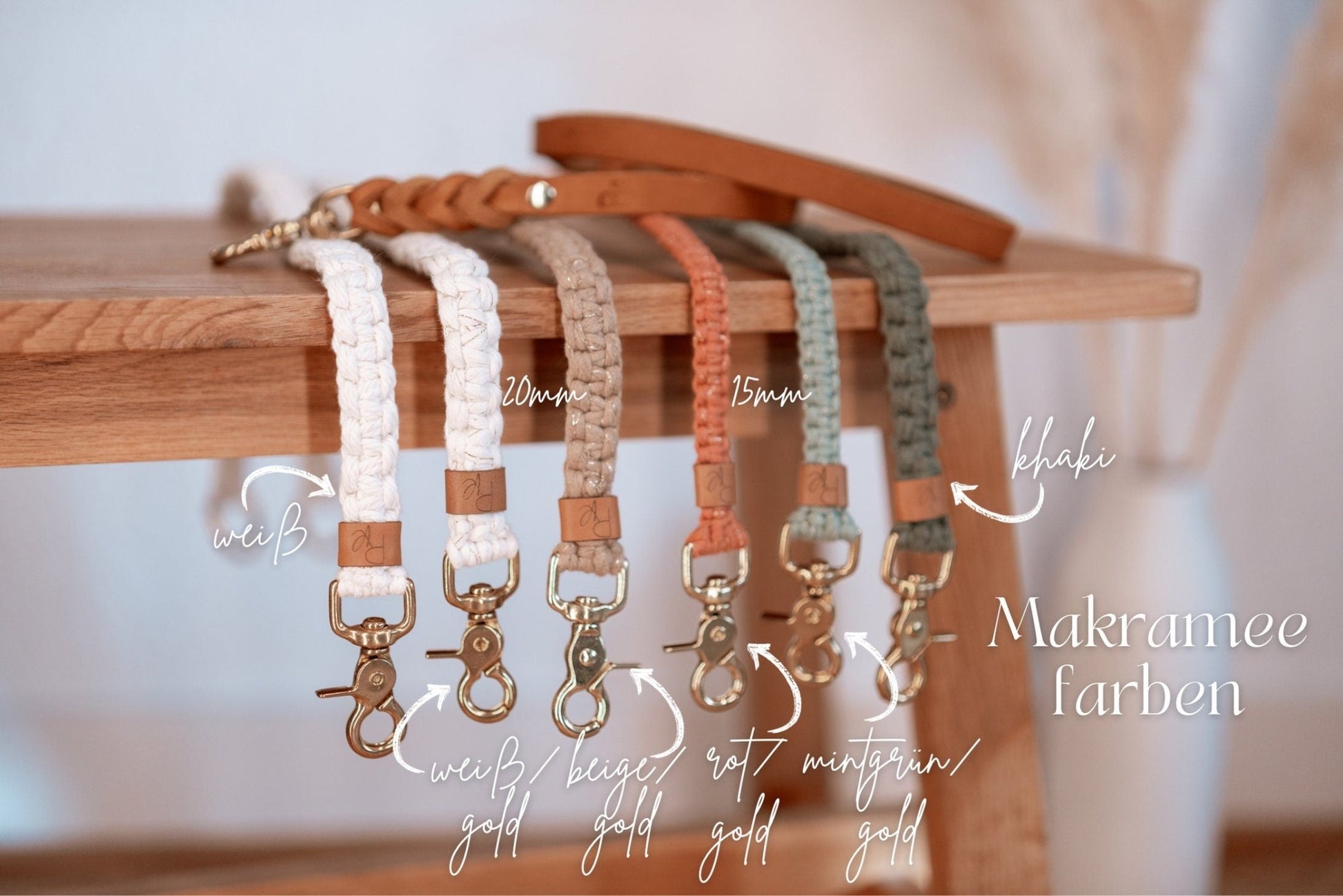 Mix & Match Makramee Set | Makramee x Lederhalsband | BOHO CHIC - RudisRudel