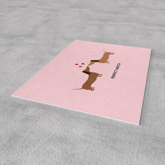 Perfect Match - Dackel | Postkarte - RudisRudel