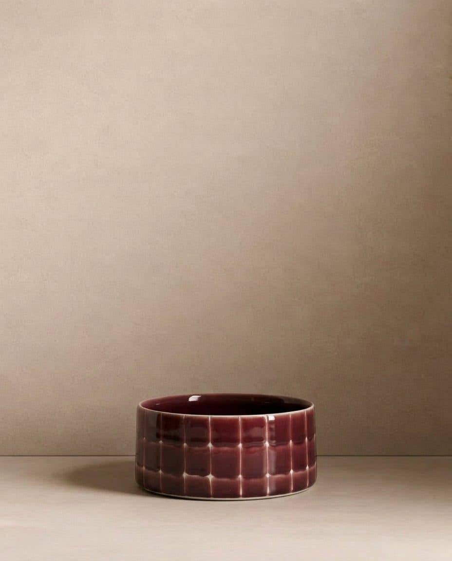 POOL | Dog Bowl Set, 2 Stück, burgundy, 14cm - RudisRudel