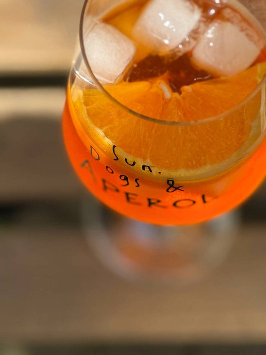 Sun, Dogs & APEROL | Glas 55 cl - RudisRudel