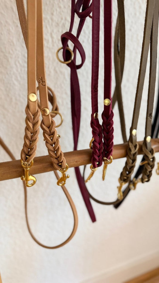 verstellbare Leinen aus Fettleder 10mm | BOHO CHIC COLLECTION - RudisRudel