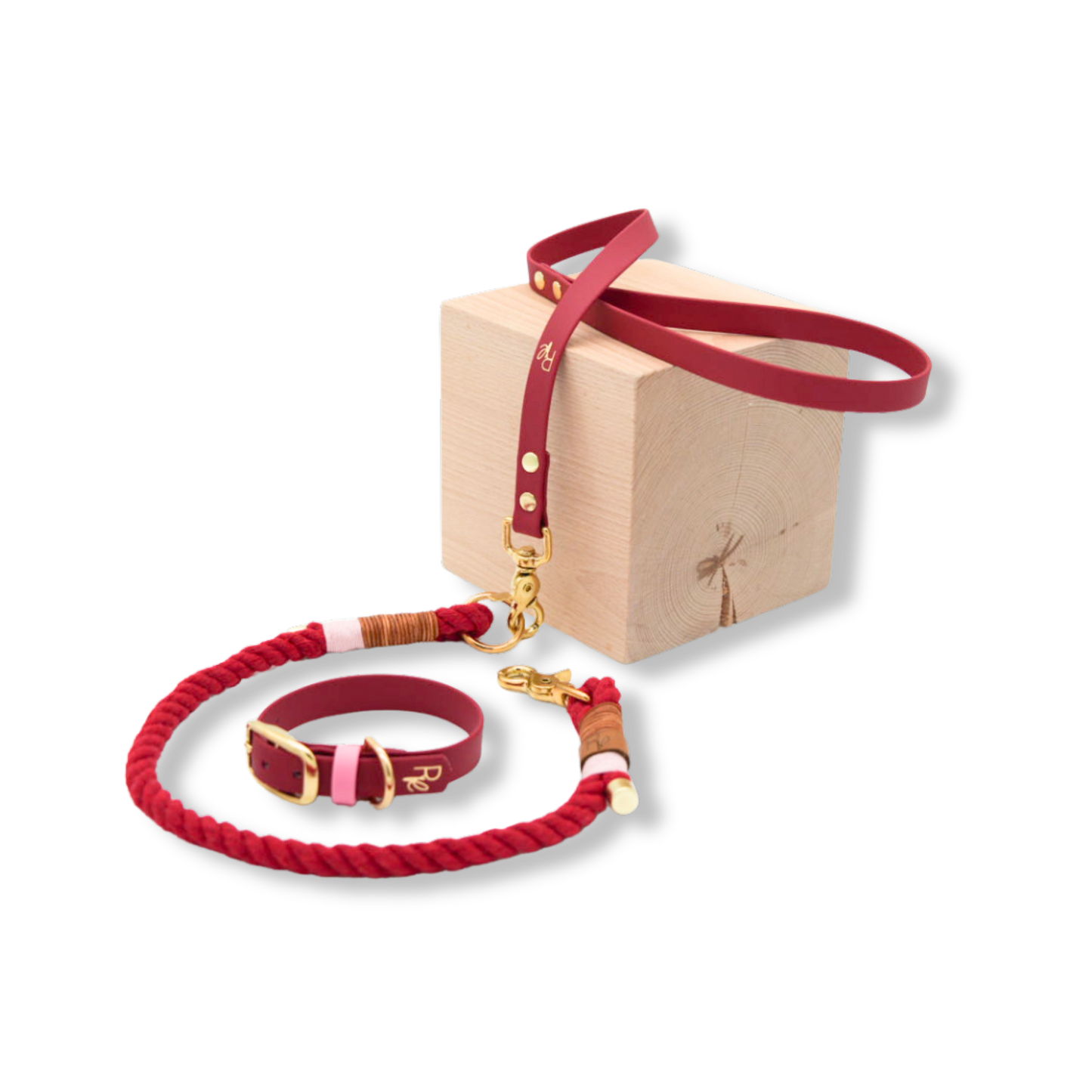 Mix & Match Set | Handschlaufe + Halsband Biothane & Unterteil Baumwollseil | COLOUR CLASH