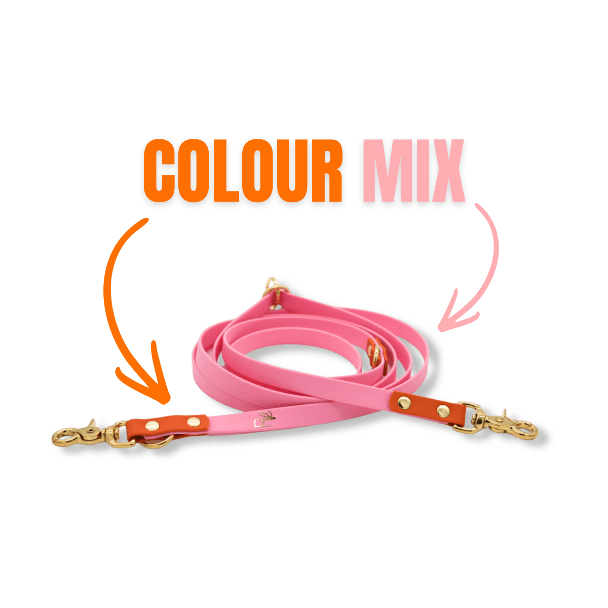 3-fach-verstellbare Umhängeleine aus Biothane | COLOUR MIX | ALL COLLECTIONS - RudisRudel
