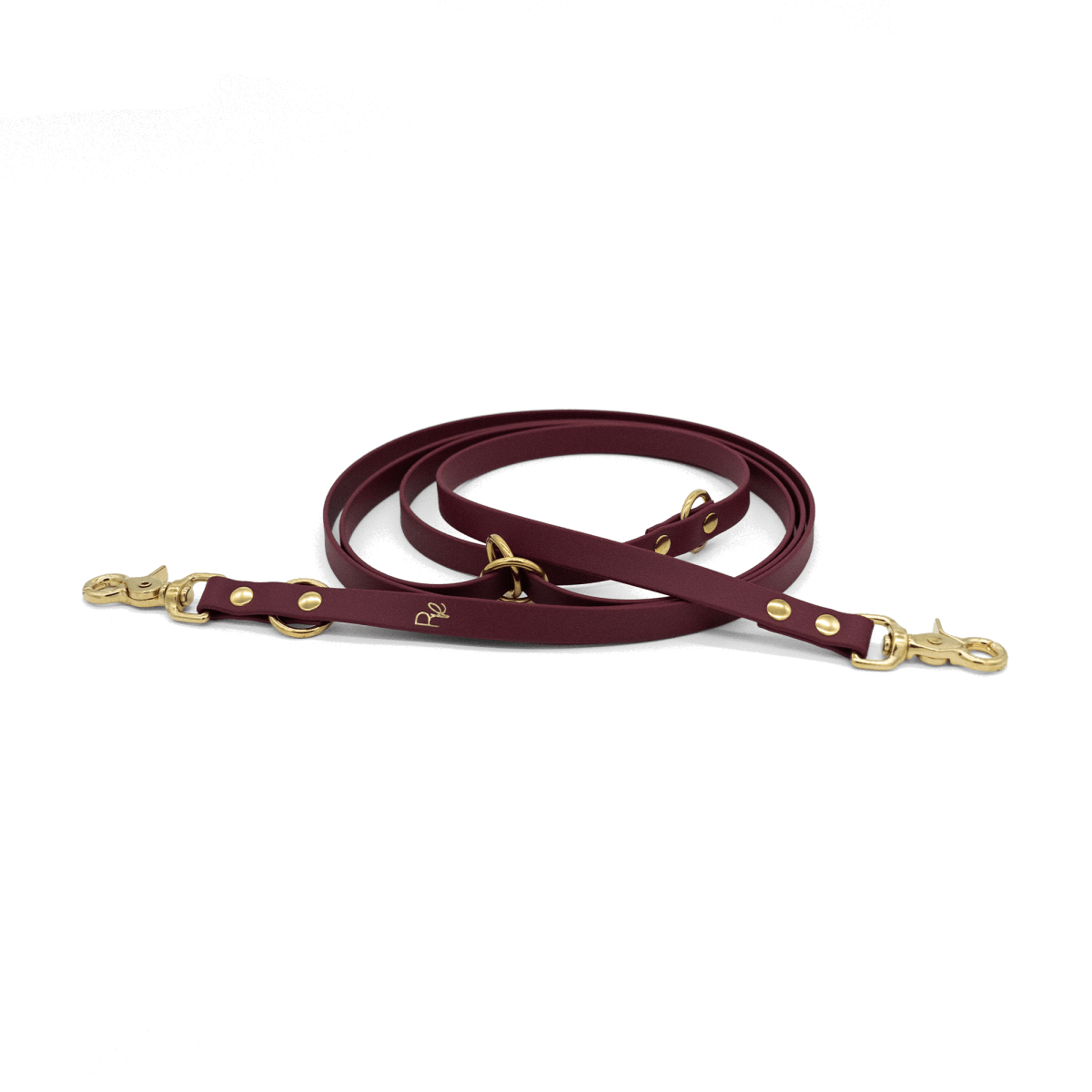 3 - fach - verstellbare Umhängeleine aus Biothane 19mm | SONDERFARBE & - BREITE BRAUN - RudisRudel