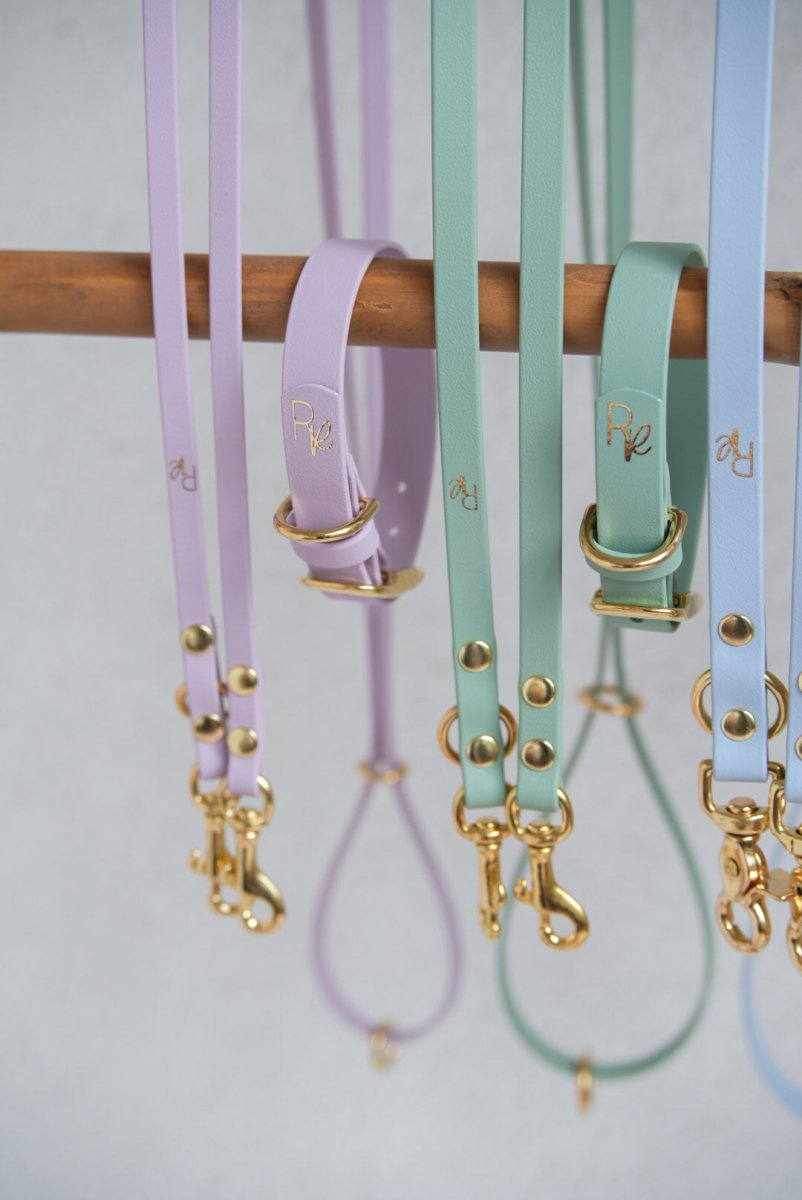 3 - fach - verstellbare Umhängeleine aus Biothane | PASTEL DREAMS - RudisRudel