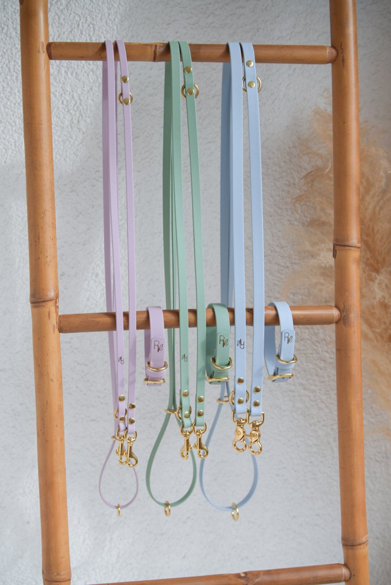 3 - fach - verstellbare Umhängeleine aus Biothane | PASTEL DREAMS - RudisRudel