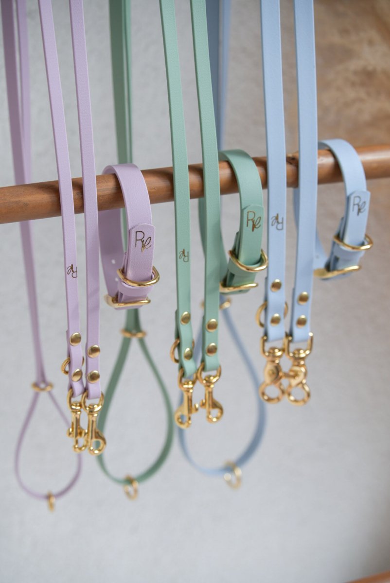 3 - fach - verstellbare Umhängeleine aus Biothane | PASTEL DREAMS - RudisRudel