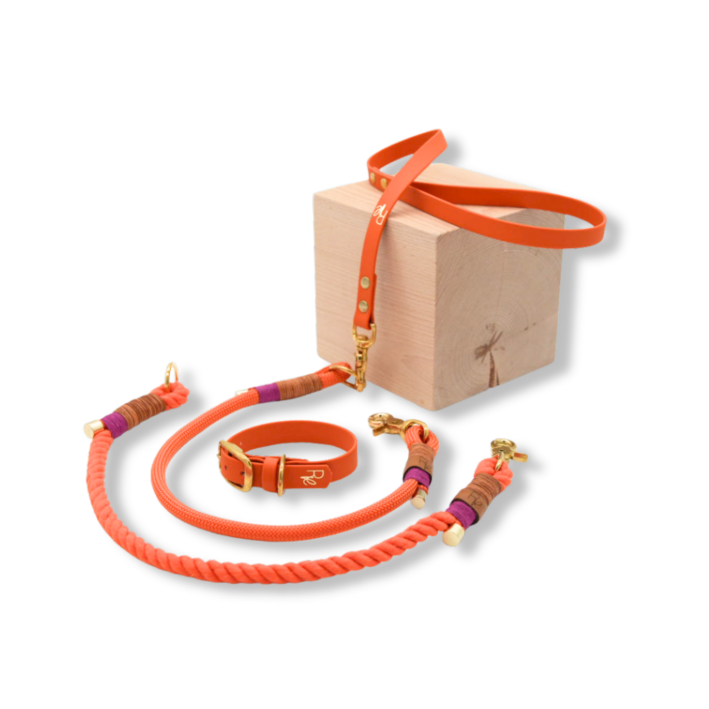 Mix & Match Bundle | 3-teilige Leine + Biothanehalsband | COLOUR CLASH