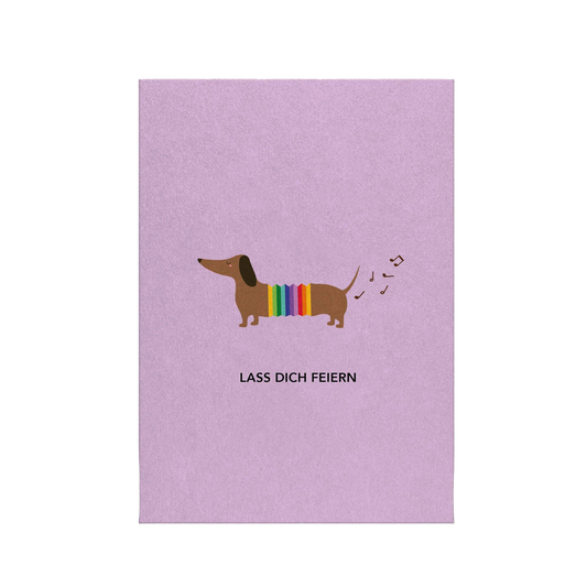 Lass dich feiern - Dackel | Postkarte