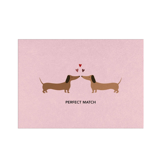 Perfect Match - Dackel | Postkarte