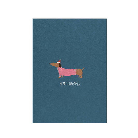 Merry Christmas - Dackel | Postkarte