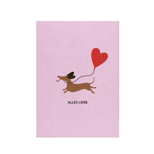 Alles Liebe - Dackel | Postkarte - RudisRudel