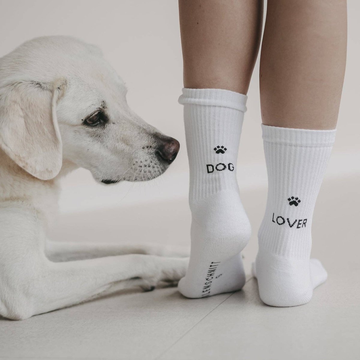 DOG LOVER | Socken weiß - RudisRudel