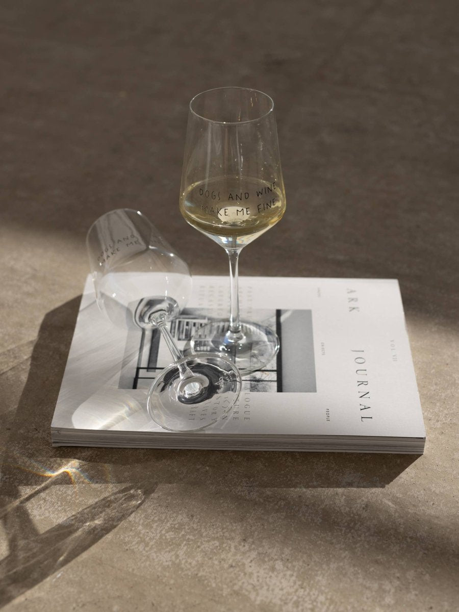 DOGS AND WINE MAKE ME FINE | Weinglas 55cl - RudisRudel