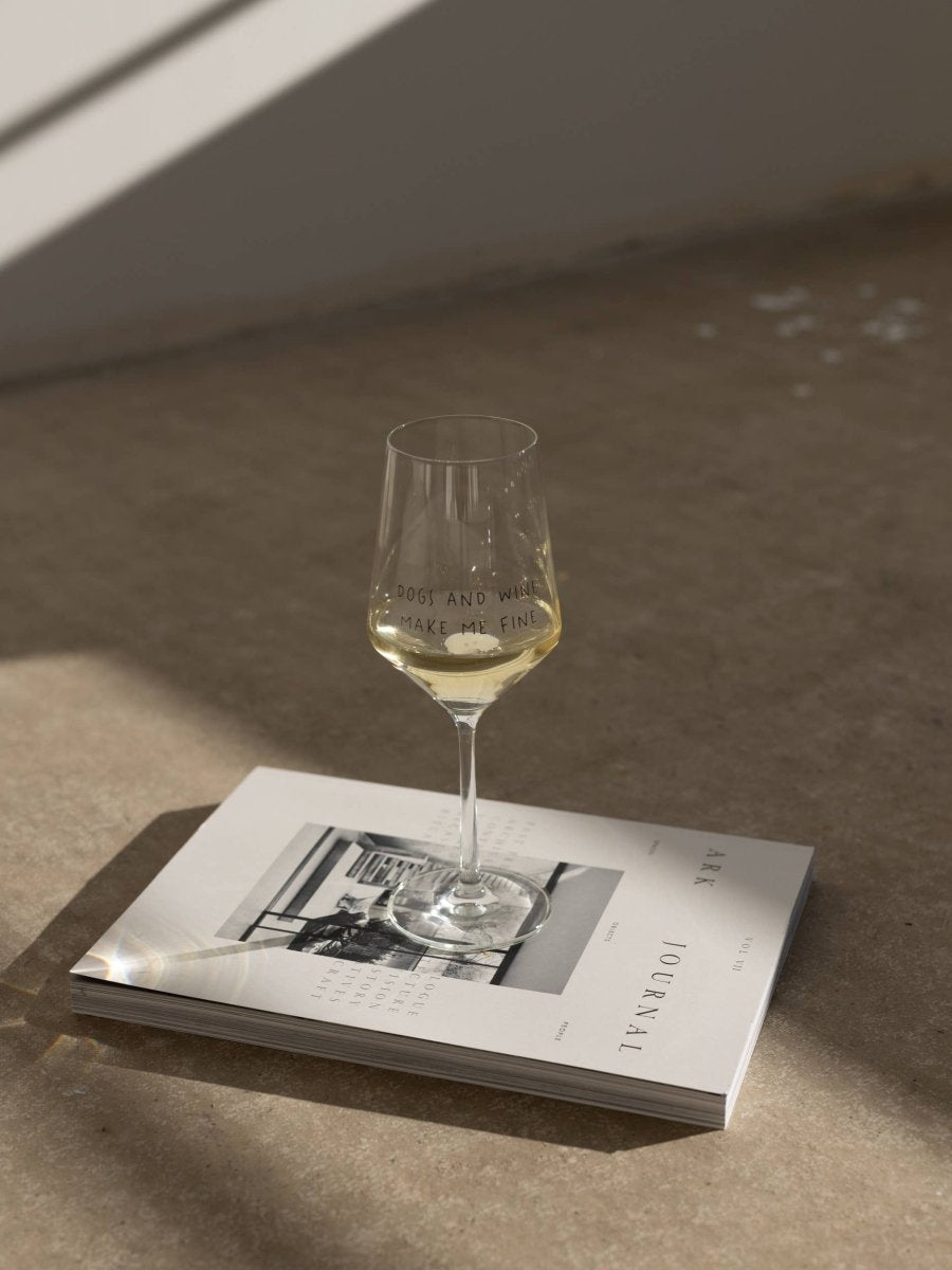 DOGS AND WINE MAKE ME FINE | Weinglas 55cl - RudisRudel